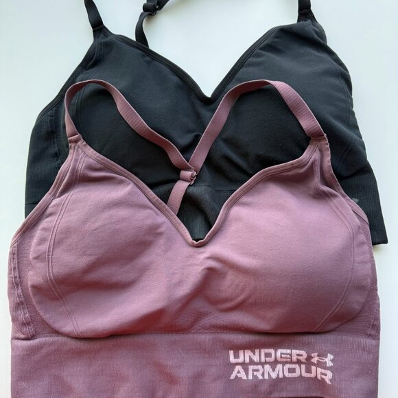 Under Armour Sports Bra Bundle Women’s XL – Racerback Adjustable Straps - Picture 10 of 11